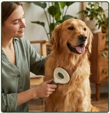 Sanctuary Co. Self-Cleaning Deshedding Brush