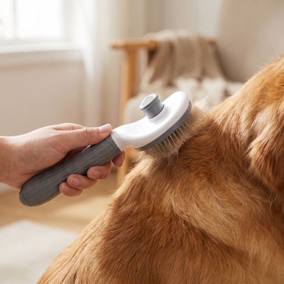 Sanctuary Co. Self-Cleaning Deshedding Brush
